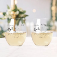 45th Sapphire Wedding Anniversary Signature Script