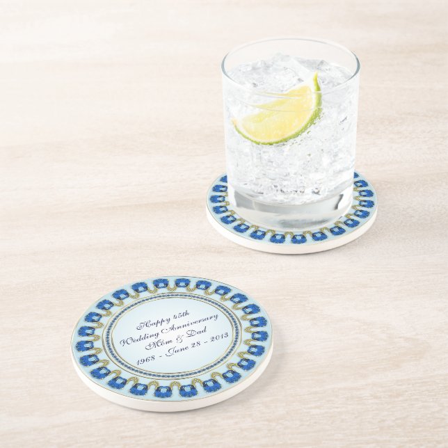 45th Wedding Anniversary Coaster (Side)
