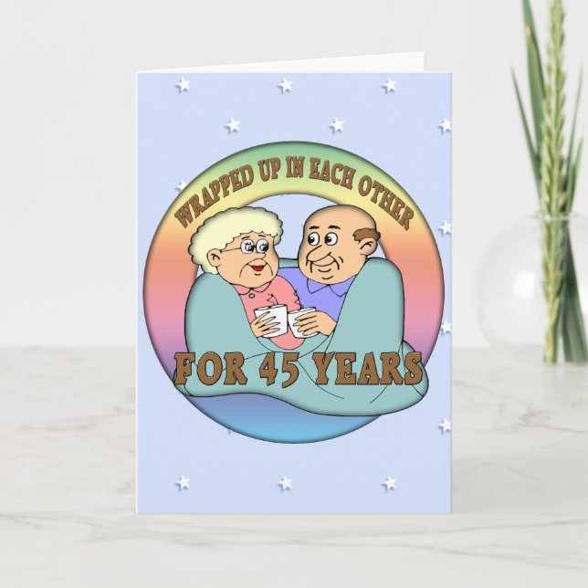 45th Wedding Anniversary Gifts Card (Front)