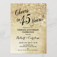 45th Wedding Anniversary Gold