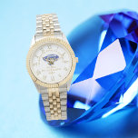 45th Wedding Anniversary Husband - Commemorative Watch<br><div class="desc">. Ideal 45th Sapphire Wedding Anniversary item,  also suitable for a vow renewal. Simply edit the text to suit the occasion.
_____________________________________________________________________________________
2. If you require assistance,  matching items,  custom design contact designer LeahG via the tab below.</div>