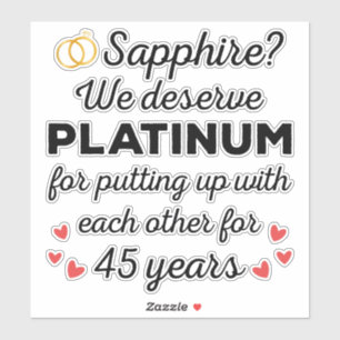 45th Wedding Anniversary I - Sapphire Funny Couple