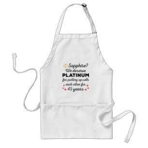 45th Wedding Anniversary I - Sapphire Funny Couple Standard Apron