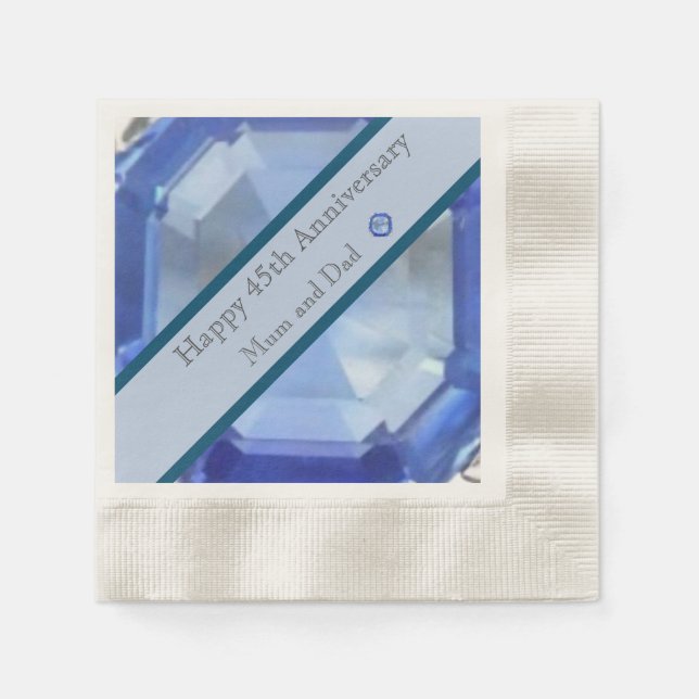 45th Wedding Anniversary  Napkin (Front)
