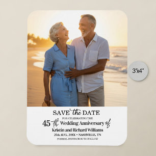 45th Wedding Anniversary Save the Date Photo Magnet