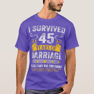 45th Wedding Anniversary shirt Couples Husband Wif