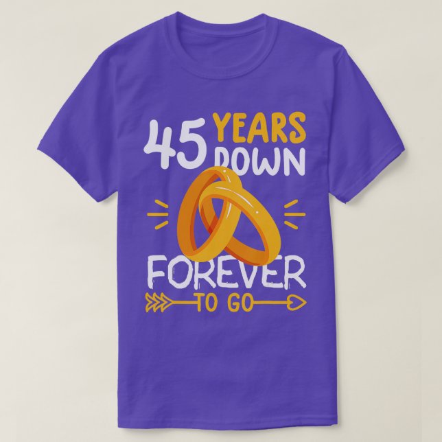45th wedding anniversary shirt tee matching couple (Design Front)