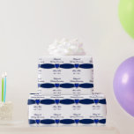 45th Wedding Anniversary Wrapping Paper<br><div class="desc">A Digitalbcon Images Design featuring a sapphire blue and white colour design theme with a variety of custom images, shapes, patterns, styles and fonts in this one-of-a-kind "45th Wedding Anniversary Design". With this attractive and elegant design choice you'll have all your decorations, gift ideas and party favours all coordinated together...</div>