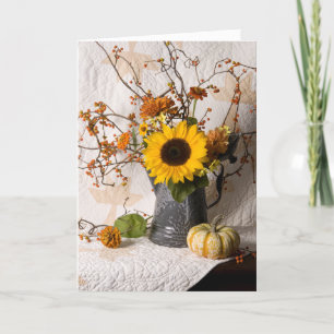 4663 Autumn Floral Birthday Card