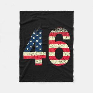 46 Joe Biden 46 Elected 2020 American Flag  Fleece Blanket