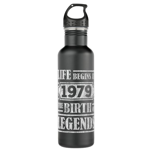 46 Year Old 1979 Birth Of Legend 46th Birthday 710 Ml Water Bottle (Front)