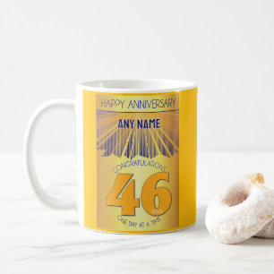 46 Year Sober Anniversary   Golden Ray 12 Step Coffee Mug