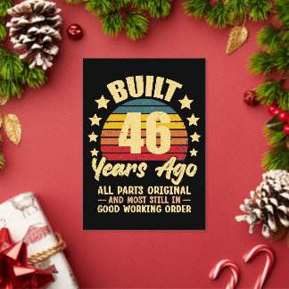 46 Years Ago All Parts Original 46th Birthday Acrylic Invitations