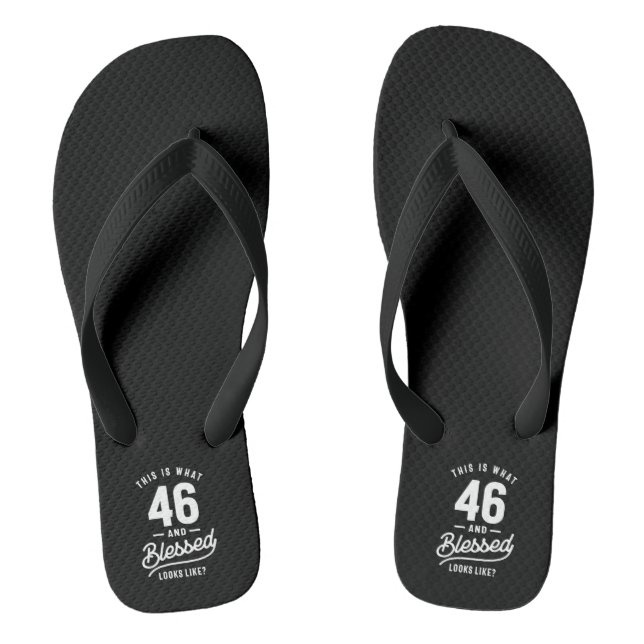 46 Years Old - 46th Birthday Funny Gift Jandals (Footbed)