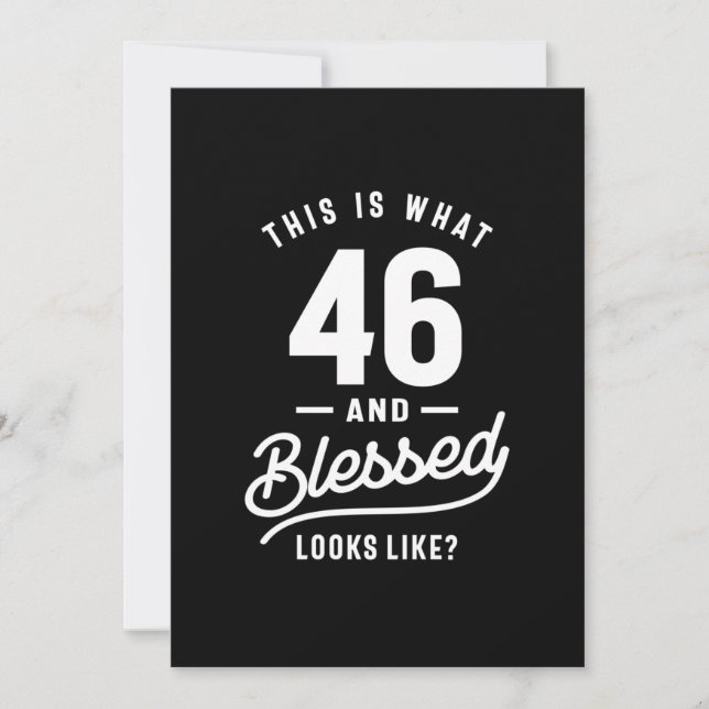 46 Years Old - 46th Birthday Funny Gift Thank You Card (Front)