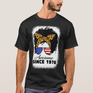 46 Years Old Leopard Awesome Since 1976 Birthday u T-Shirt