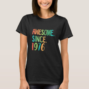 46 Yrs Old Girl Heart Floral Decor  Awesome Since  T-Shirt