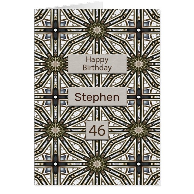 46th Birthday Abstract Mandala Design (Front)