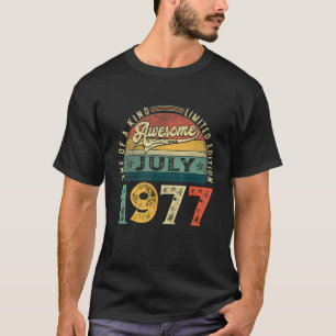 46th Birthday Decoration July 1977 Men Women 46 Ye T-Shirt