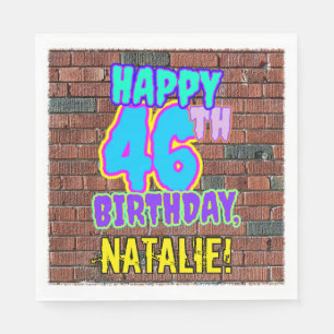 46th Birthday ~ Fun, Urban Graffiti Inspired Look Napkin