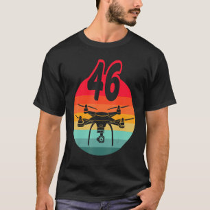 46th Birthday I Retro Remote Control Drones With C T-Shirt