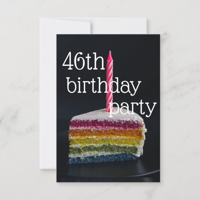 46th birthday invitation (Front)