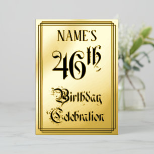 46th Birthday Party — Elegant Script + Custom Name