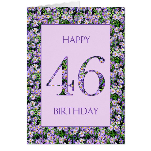 46th Birthday Purple Daisies (Front)