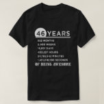 46th Birthday Shirt 46 Years Old Anniversary Gifts<br><div class="desc">46th Birthday Shirt. A Funny Gift for Birthday,  Anniversary Celebration,  Father's Day,  Mother's Day or any Occasion.</div>