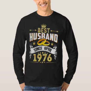 46th Wedding Anniversary Best Husband Since 1976 T-Shirt