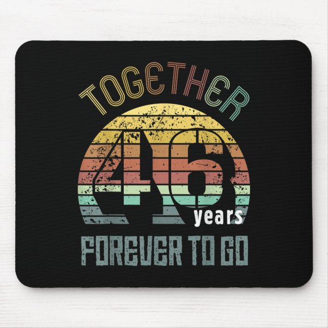 46th Years Wedding Anniversary For Couples Matchin Mouse Pad (Front)