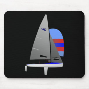 470  Racing Sailboat onedesign Olympic Class Mouse Pad