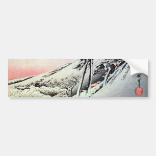 47. 亀山宿, 広重 Kameyama-juku, Hiroshige, Ukiyo-e Bumper Sticker