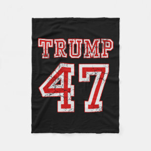47 2024 Election Republican Conservative Men Women Fleece Blanket