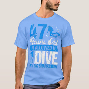 47 Birthday Scuba Diving Scuba Diver 47 Years Old T-Shirt