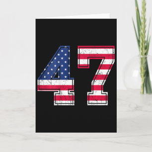 47 Birthday Shirt Usa Flag Sports Team Jersey Ck N Card