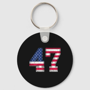 47 Birthday Shirt Usa Flag Sports Team Jersey Ck N Key Ring