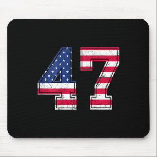 47 Birthday Shirt Usa Flag Sports Team Jersey Ck N Mouse Pad