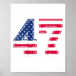 47 Birthday Shirt Usa Flag Sports Team Jersey Ck N Poster