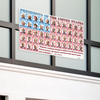 47 Cartoon US Presidents Trump Outdoor Banner 