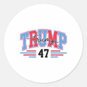 47 Donald Trump 2024 American Flag 2024 Election  Classic Round Sticker