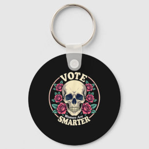 47 Feminist Vote Women Are Smarter Vintage Skull R Key Ring