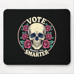 47 Feminist Vote Women Are Smarter Vintage Skull R Mouse Pad