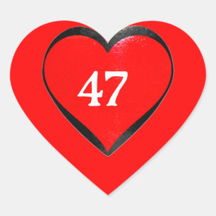47 HEART STICKER