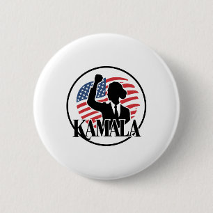 47 Kamala Harris Usa Flag 2024 Vintage  6 Cm Round Badge