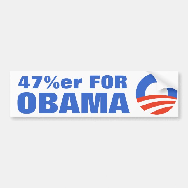 47 Percent For Obama 2012 Bumper Sticker (Front)