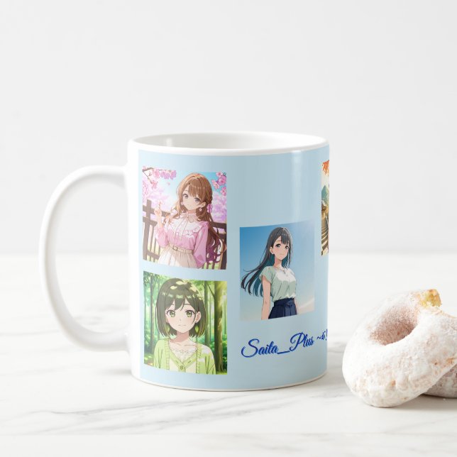 47_Plus – Anime Character Series Coffee Mug (With Donut)