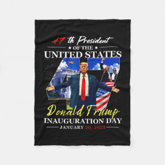 47 Pres Of The Unity States D Trump Inauguration D Fleece Blanket