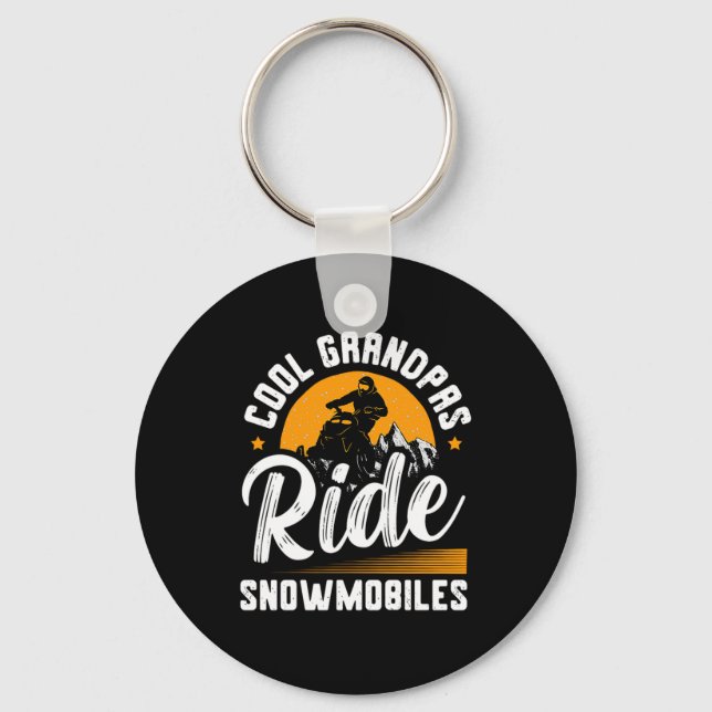 47.Snowmobile for a Snowmobile rider Key Ring (Front)