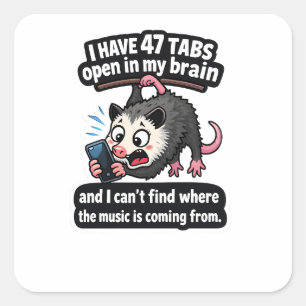 47 Tabs Possum Sticker